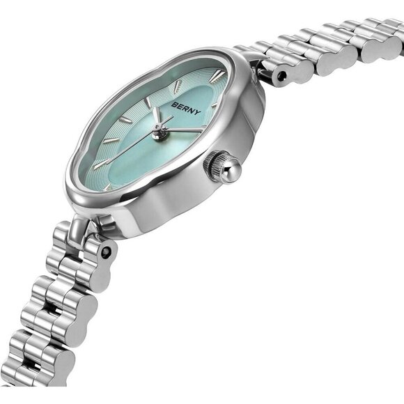 ?Women Silver Dainty Ladies Wristwatch Vintage  Mirror Shape stainless steel main image 6